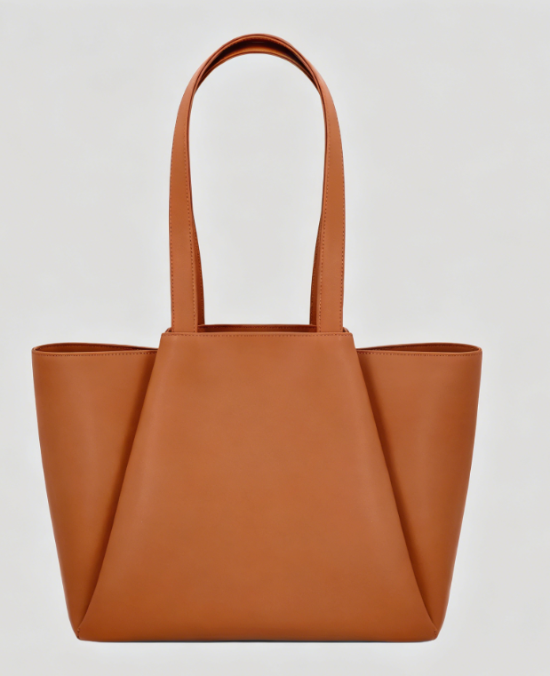 Sleek Structured Side Pocket Work Tote Bag