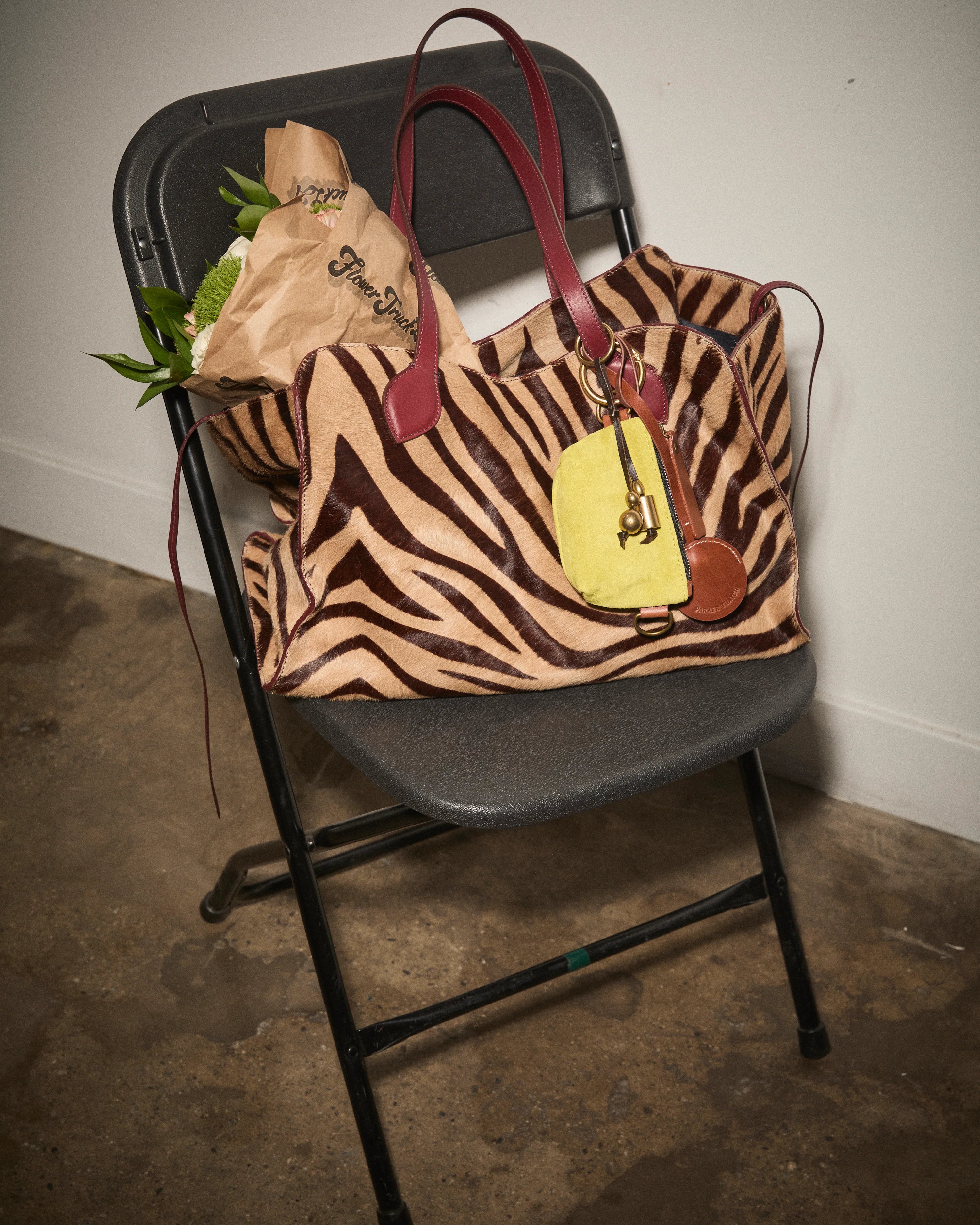 Retro Zebra Print Hair-On Hide Large Everyday Tote Bag